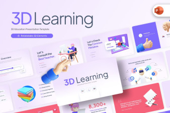 3D Learning PowerPoint Template